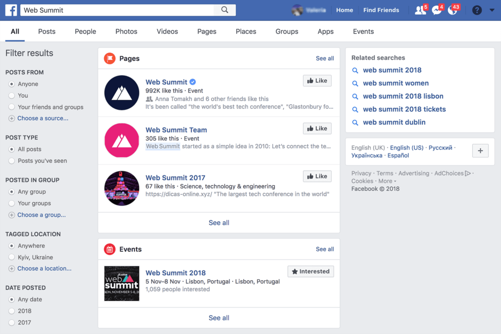 Facebook Event