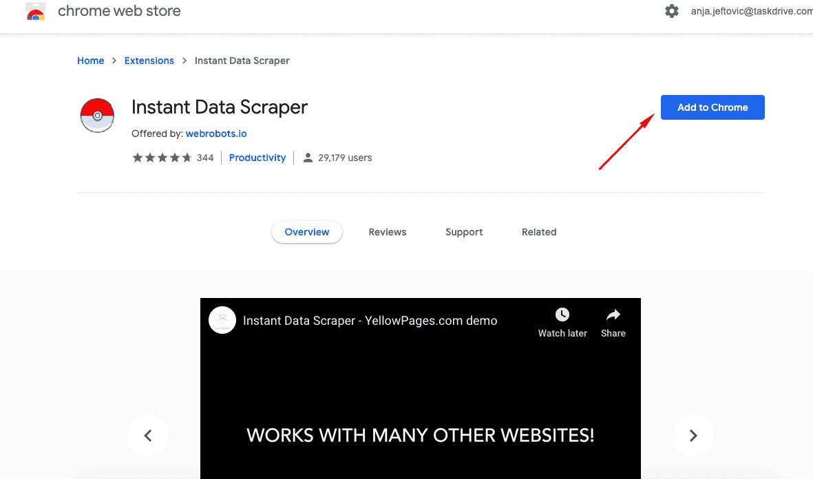 Instant Data Scraper