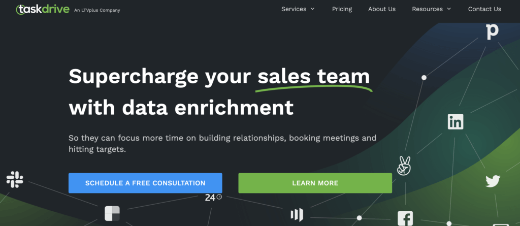 TaskDrive homepage