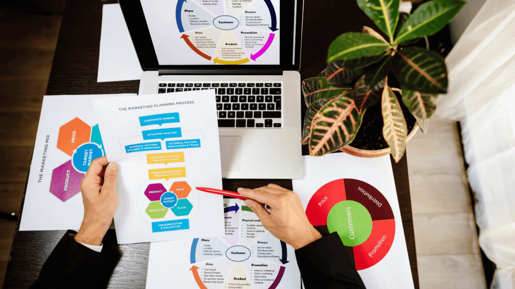 An image showing a person conducting intent research to identify and nurture high-value leads.