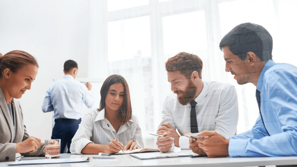 A sales team focused on the appointment setting process