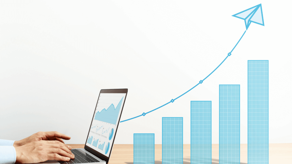 A graph showing the trends and innovations in sales analytics