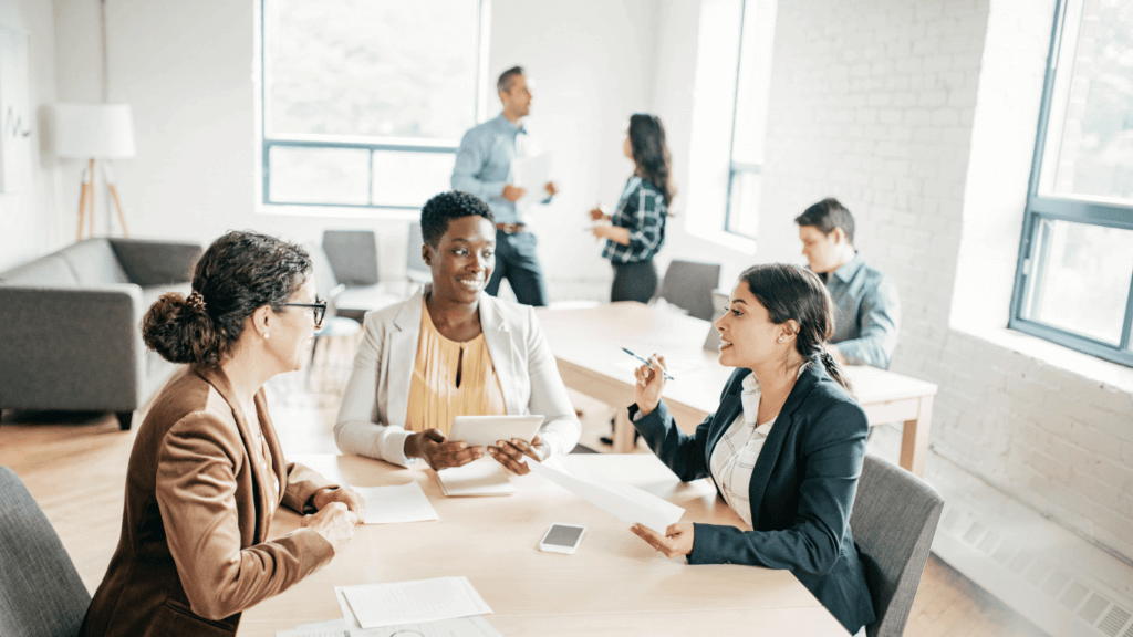 A person connecting with professionals in their network and industry