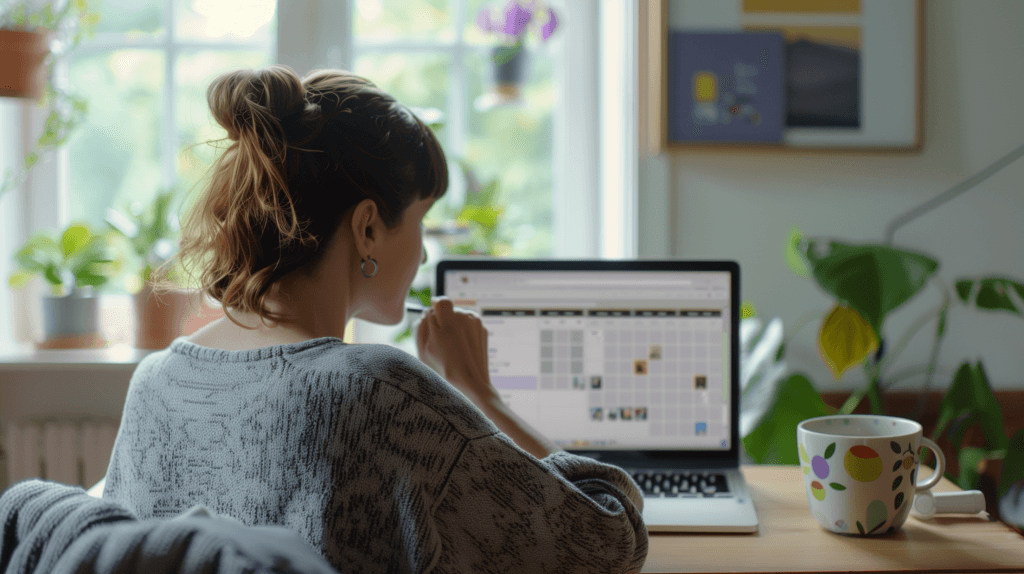 Virtual assistant working from home office