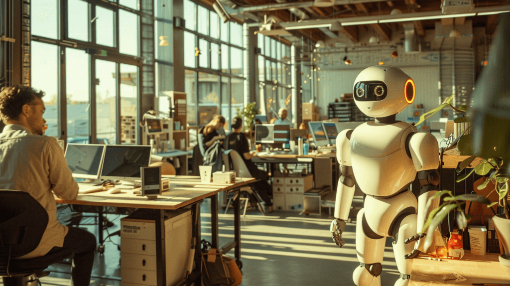 Image of person using conversational ai