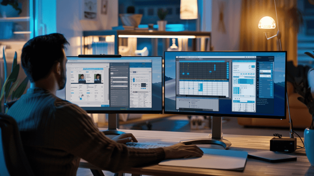 Virtual Assistants working to create LinkedIn posts in advance