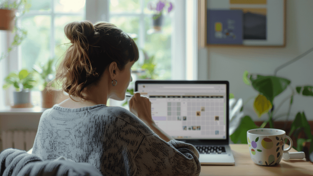 Illustration of virtual assistant scheduling appointments