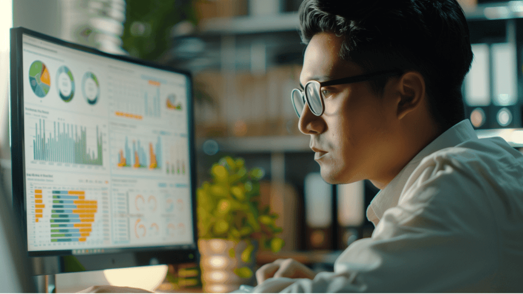 Illustration of virtual assistant managing finances